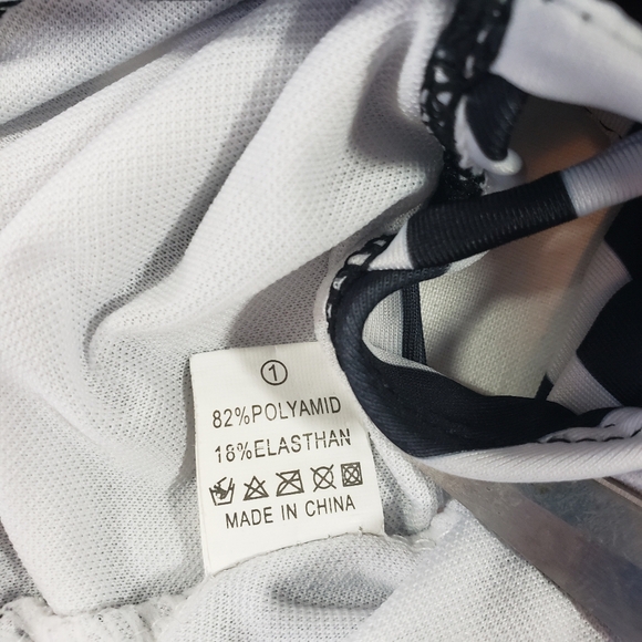 Striped One Piece Swimsuit Womens‎ XL Padded Strappy Back Bathing Suit Swimwear - Picture 4 of 7